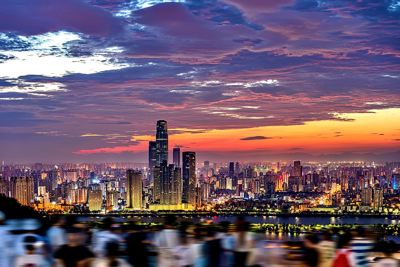 View over the Yuelu district of Changsha