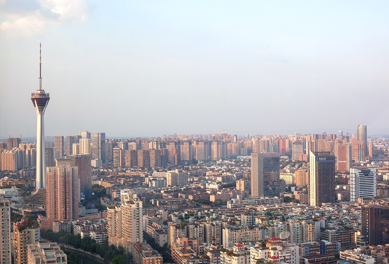 Skyline of central Chengdu